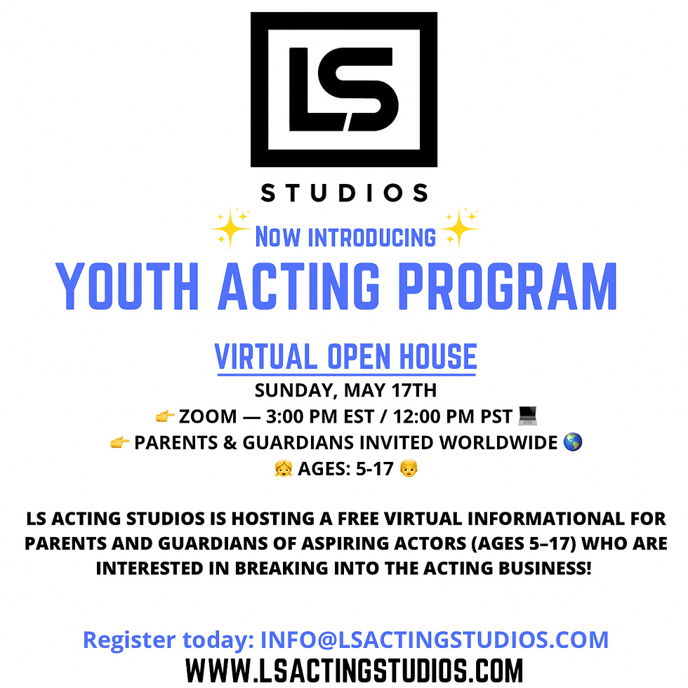 Free Youth Acting Open House (Ages 5-17)