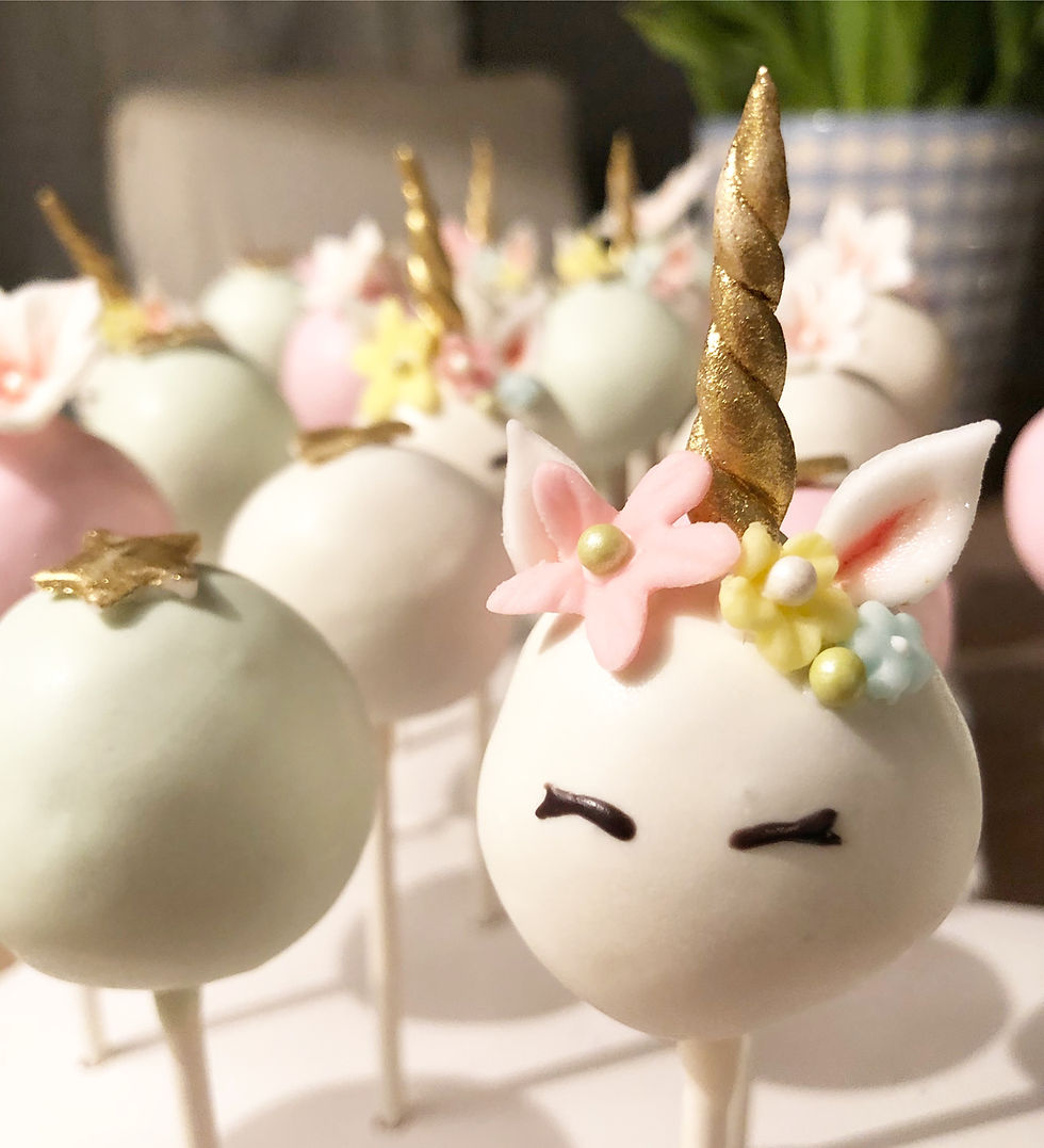 unicorn cake pops