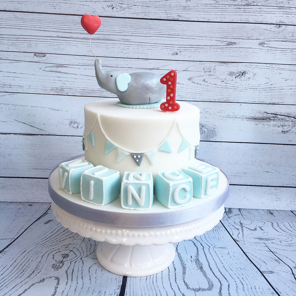 elephant baby cake