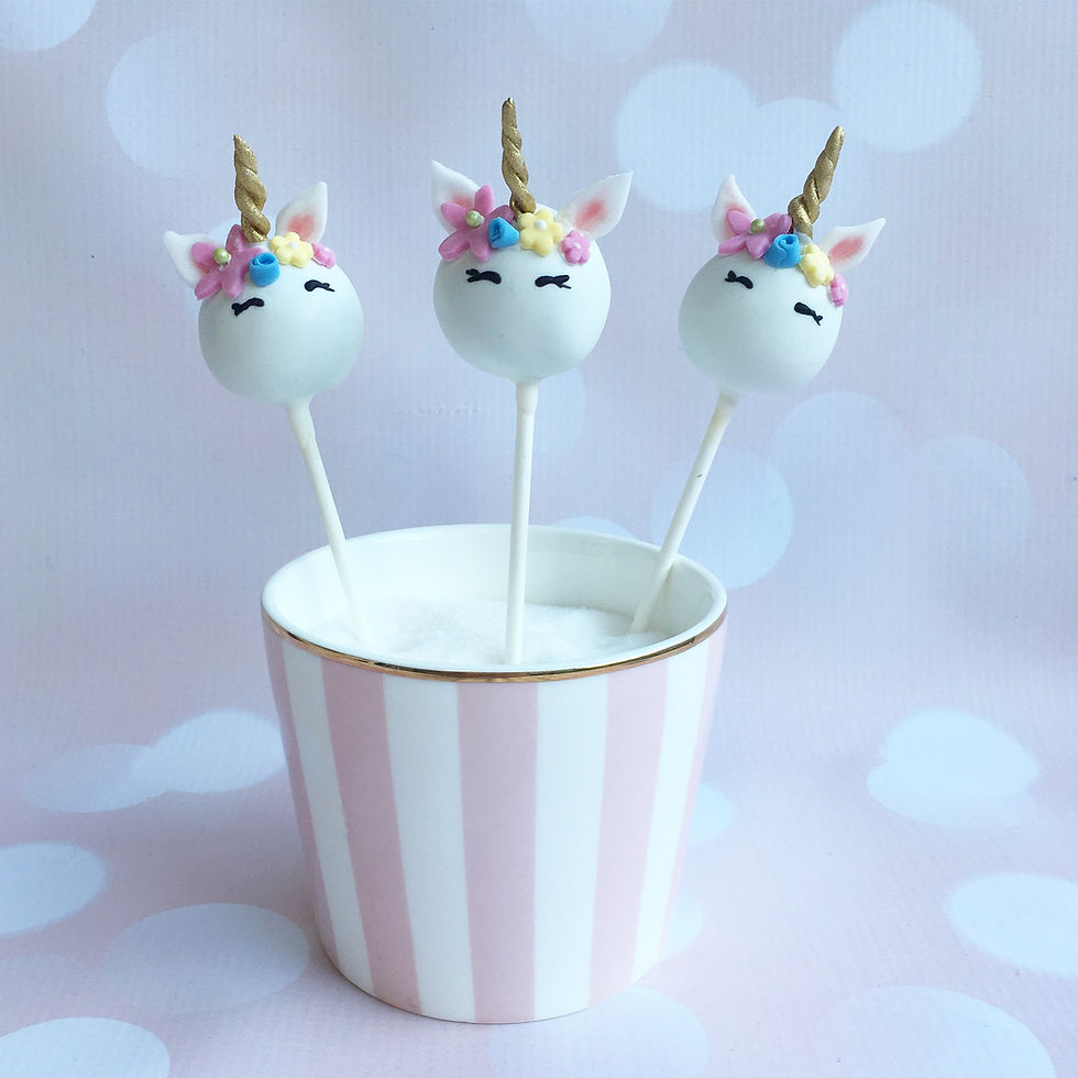 unicorn cake pops