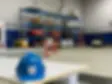 Industrial training equipment and practical learning area at the Paratus Training Bayswater facility with traffic management equipment and forklift training space