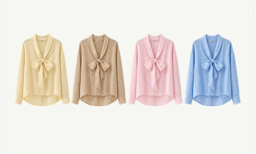 Miniatura: Camisa laço chicle