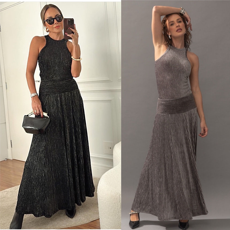 Saia longa Veludo com lurex