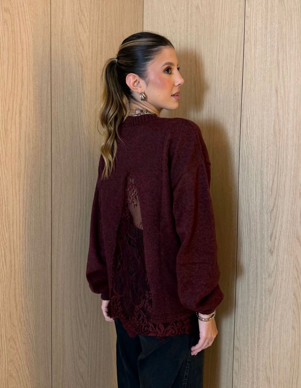 Miniatura: Pre-venda 17.05 Tricot mousse com renda 