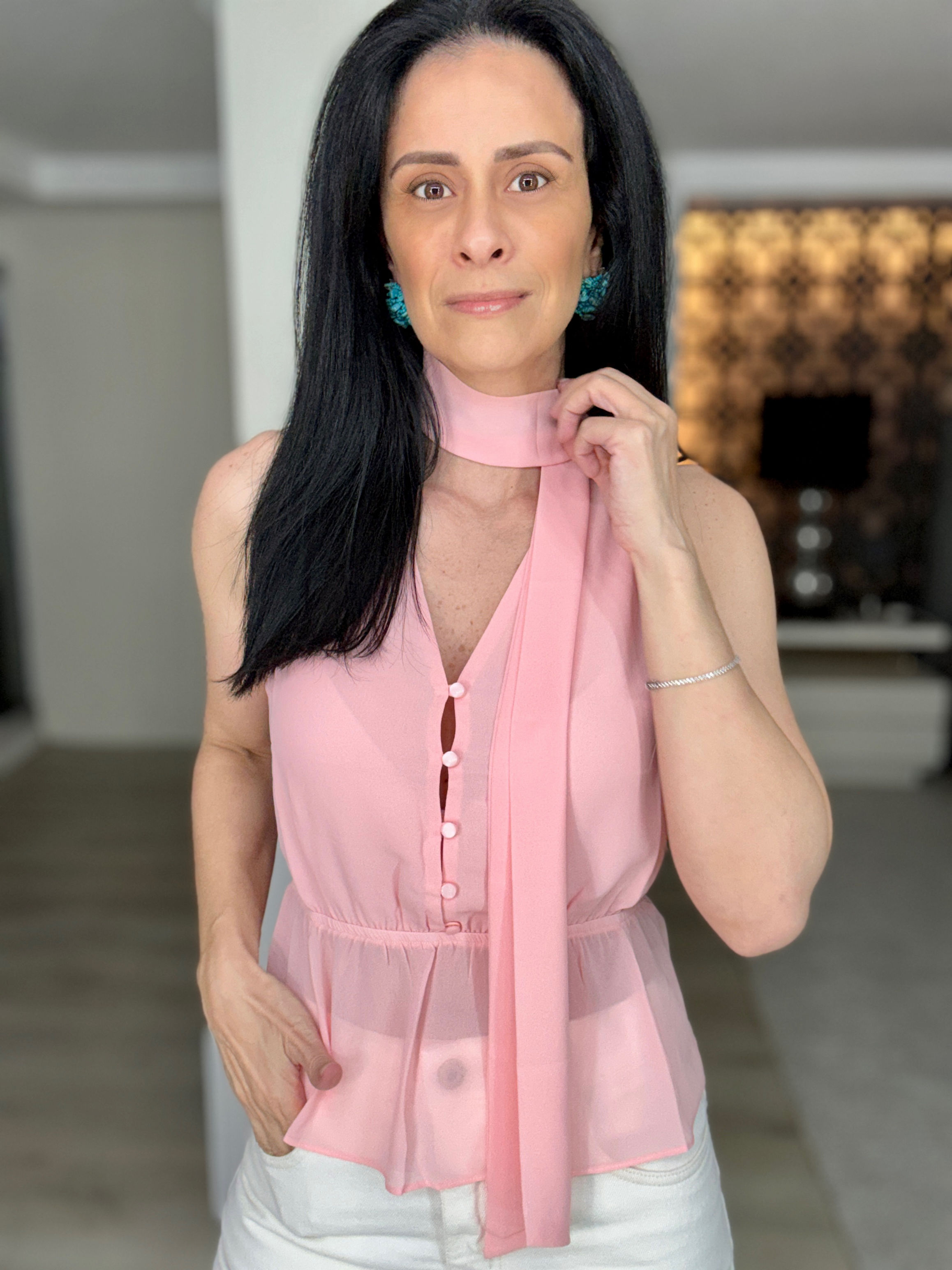 Regata chiffon faixa