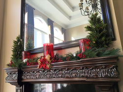 fireplace holiday mantle