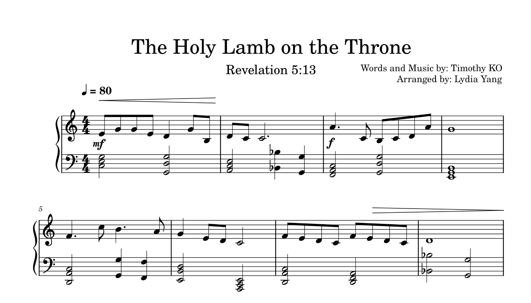 The Holy Lamb On The Throne