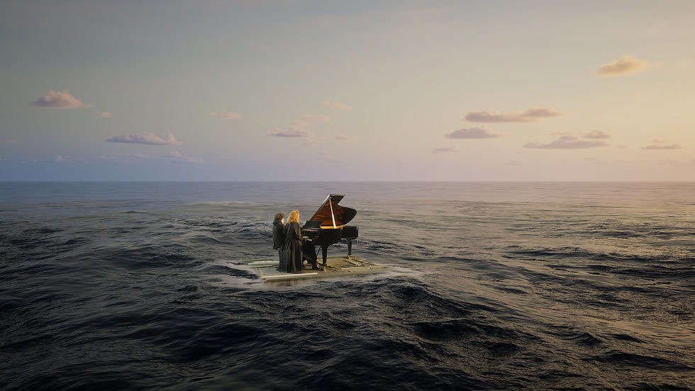 漂在水上的Vampi与Bampi © Janic Bebi/Jonas Dahl