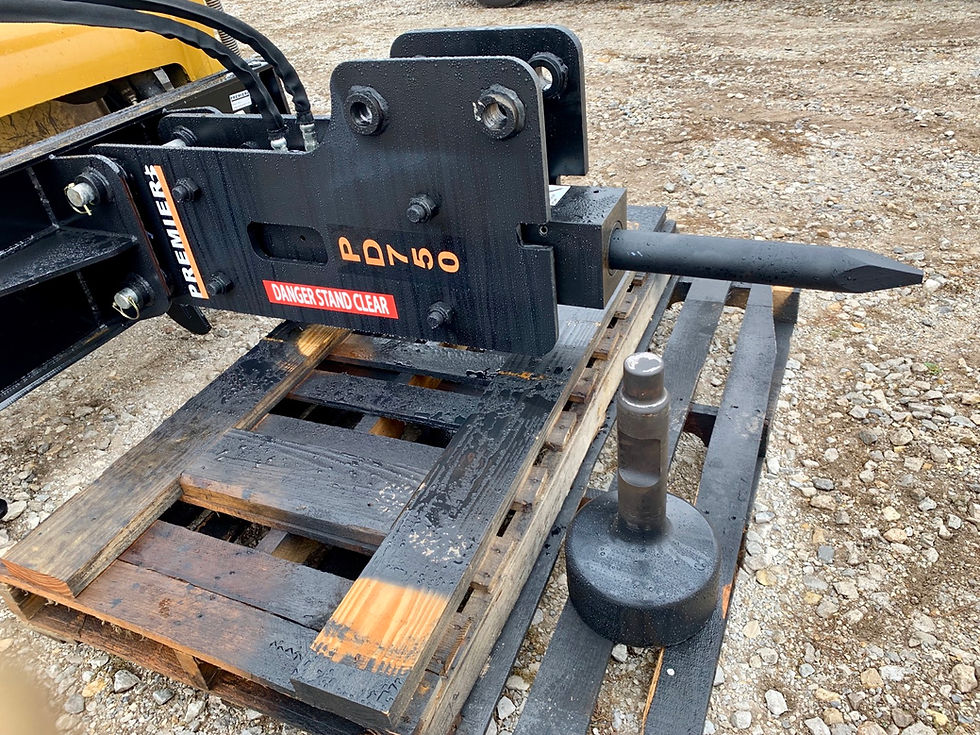 Thumbnail: Skid Steer Post Driver  Premier PD750C Hydraulic Combo Connection for Visibility
