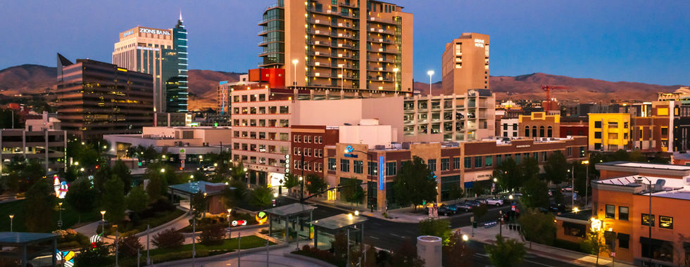 Downtown Boise night life from Jump Center