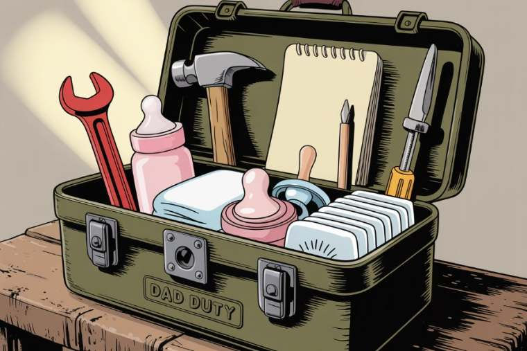 Dad Duty toolbox illustration