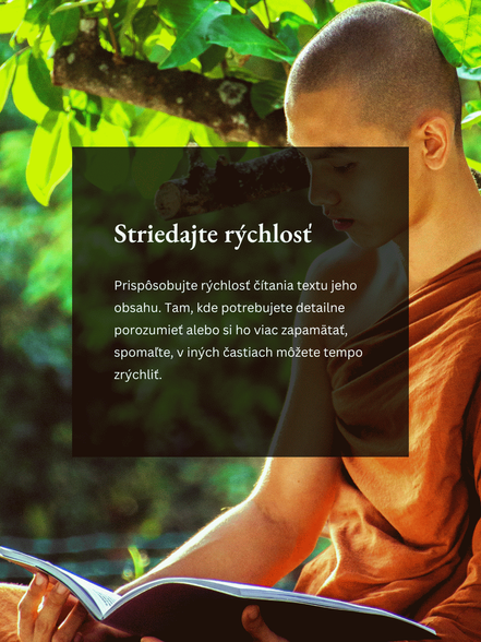 Striedajte rýchlosť