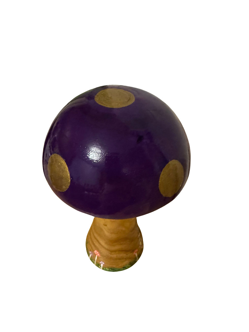 Thumbnail: Wooden toadstool hand painted 30cm 