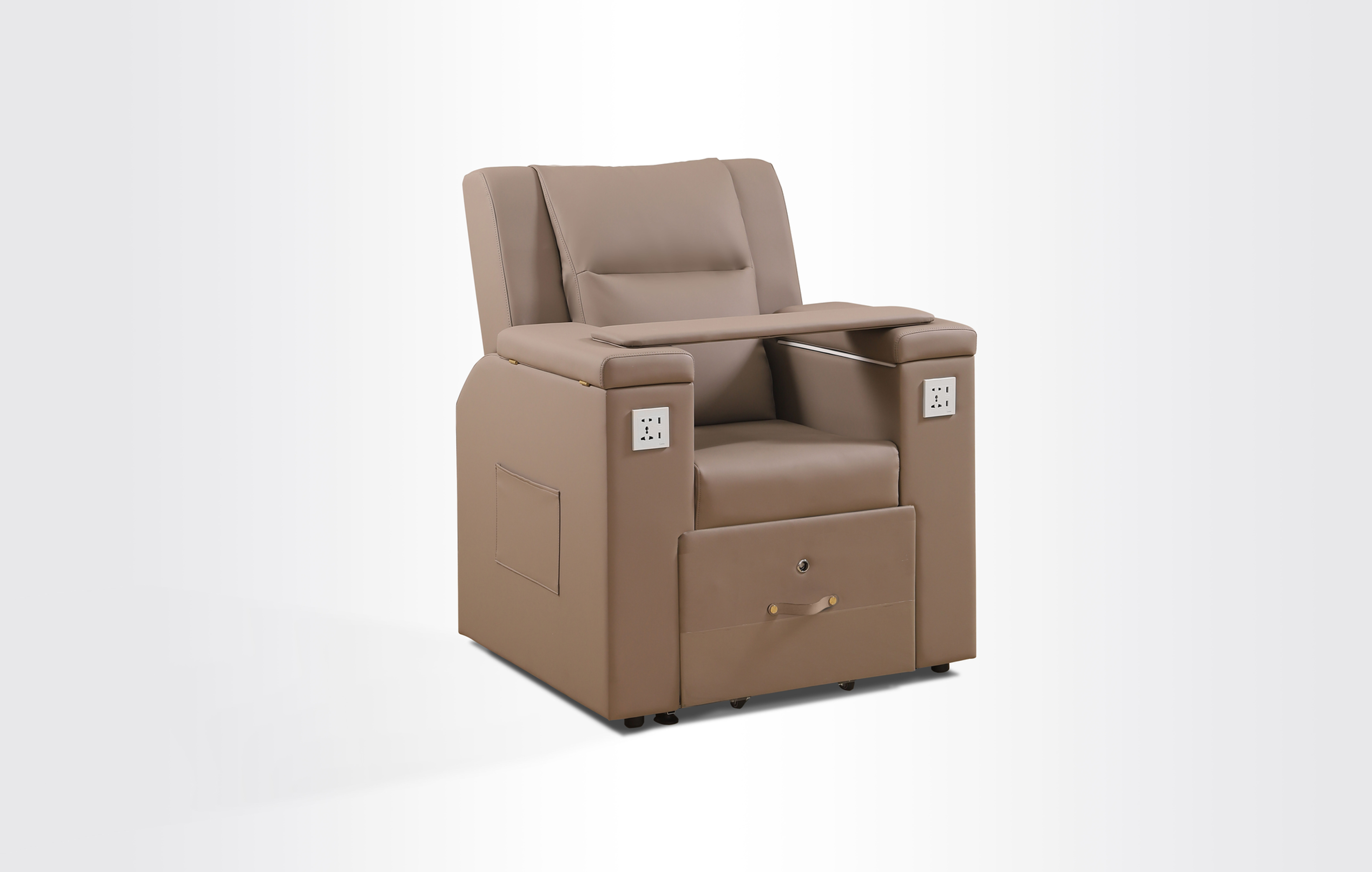 Upscale Nail Sofa with Portable Hand Soak & Foot Basin|MZ8#