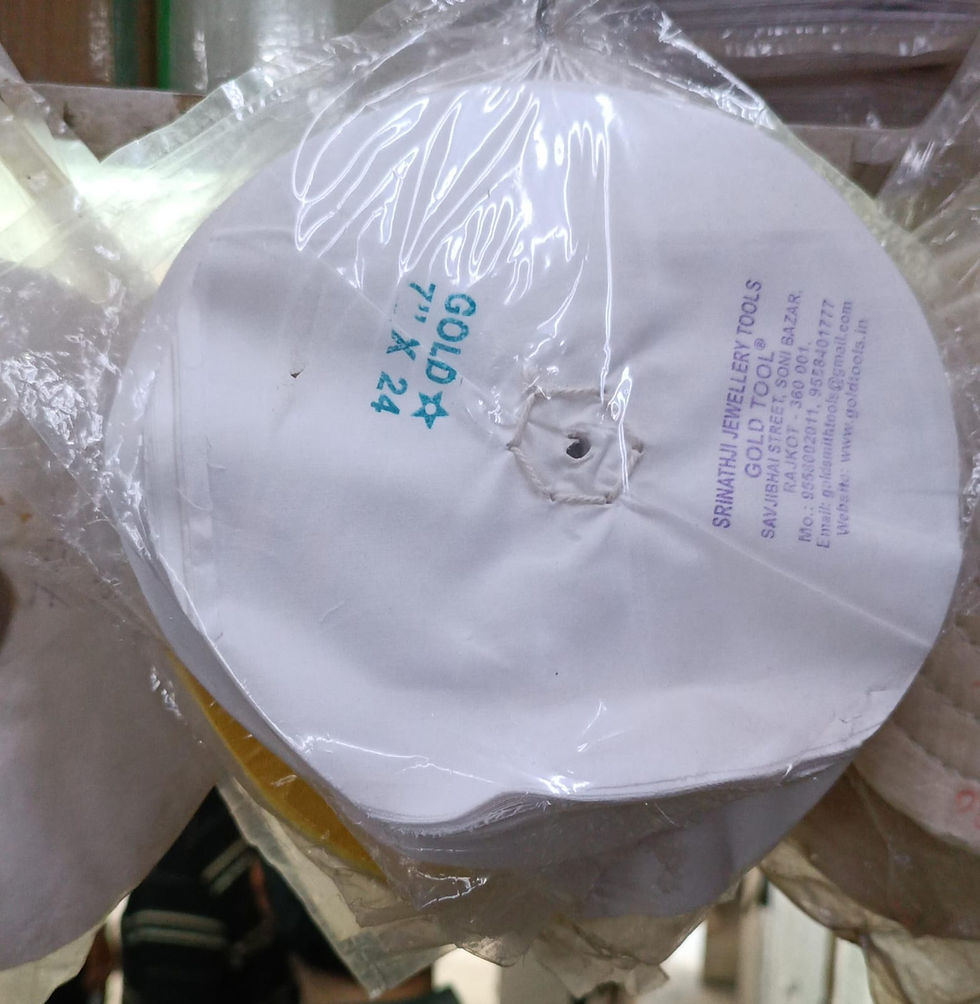 Thumbnail: GOLD TOOL Yellow Stitched Buff Wheel  jewelry tools