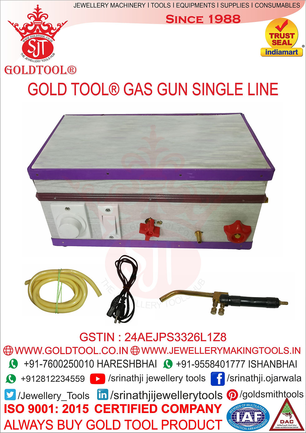 Thumbnail: Gas Gun Double Line With Brass Nozzle jewelery soldering torch jewellery machine
