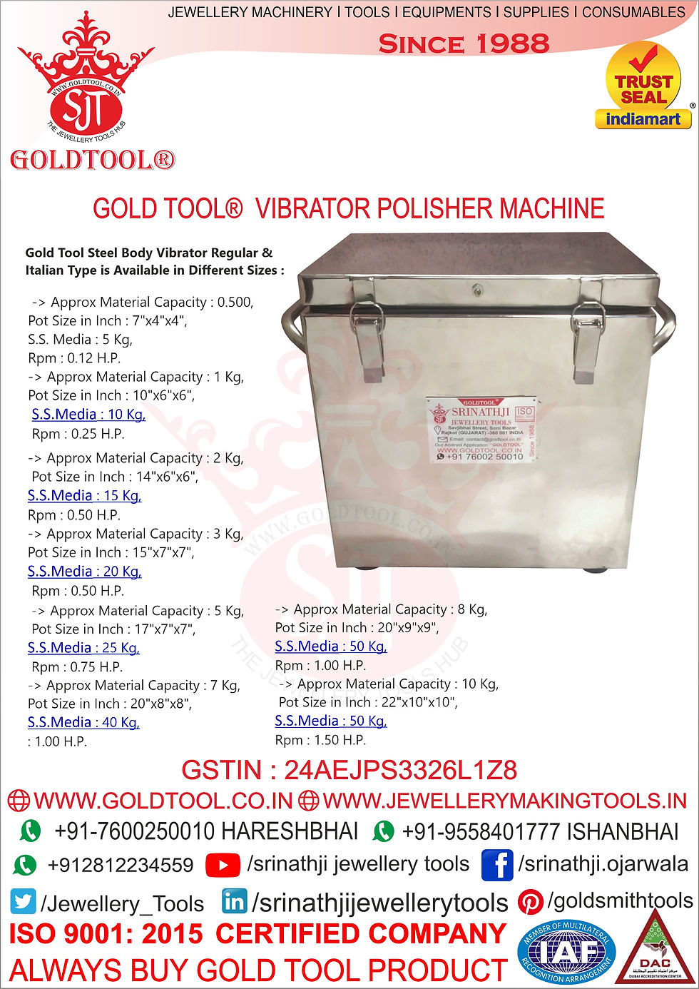 Thumbnail: jewellery Vibrator Polishing Finisher Drum Machine