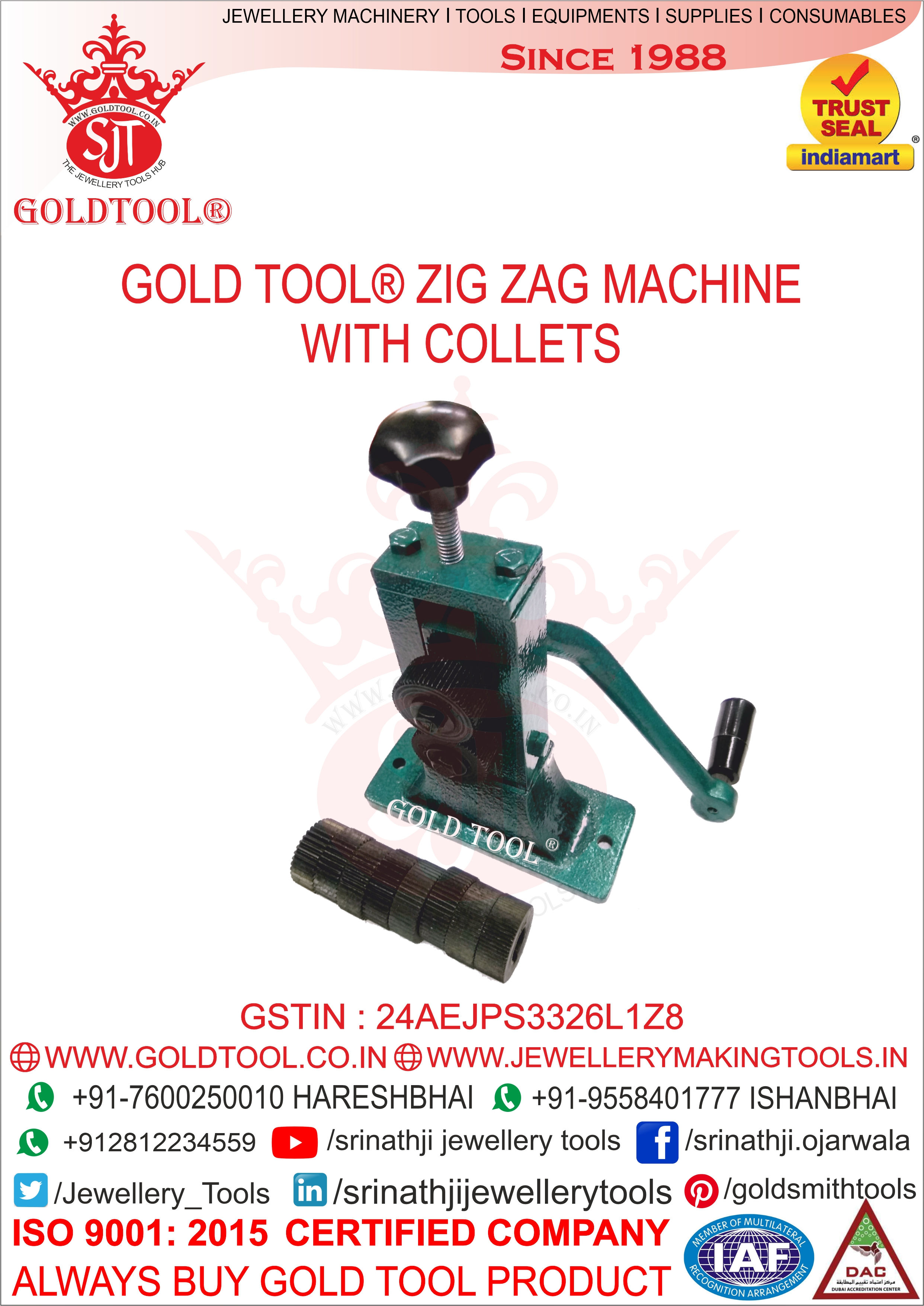 gold tool zigzag big with four roller set extra jewellery machinery