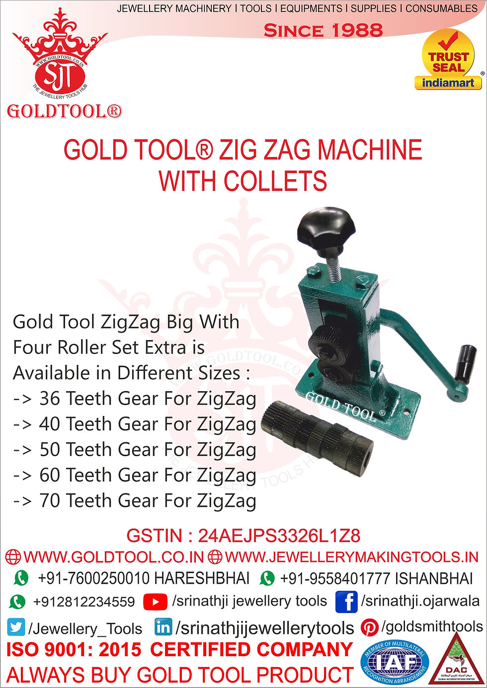 Thumbnail: gold tool zigzag big with four roller set extra jewellery machinery