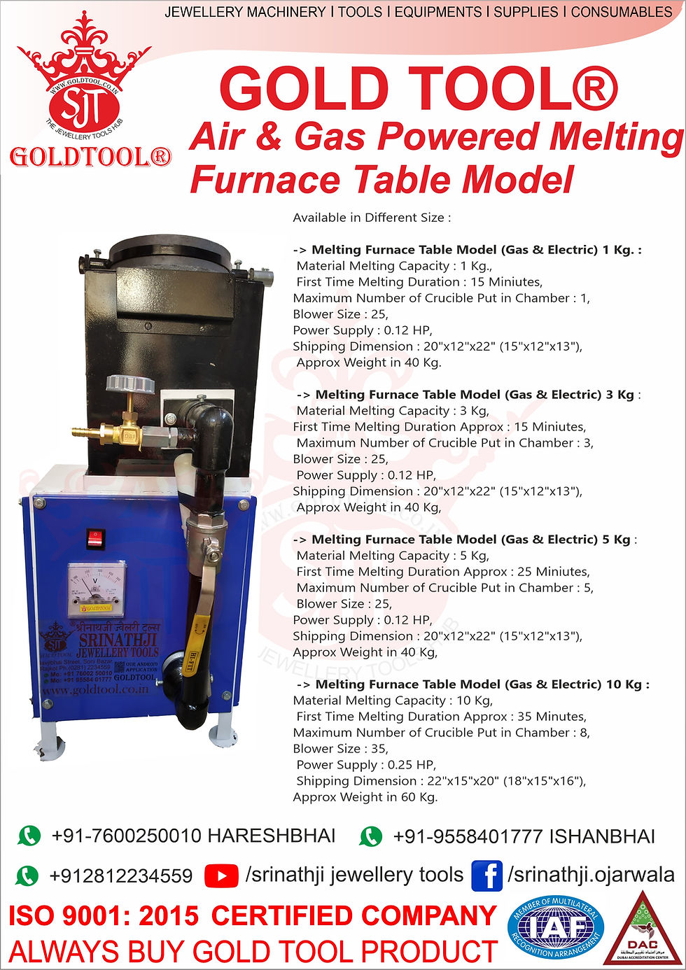 Thumbnail: Air & Gas Powered Melting Furnace Table Model jewellery machinery