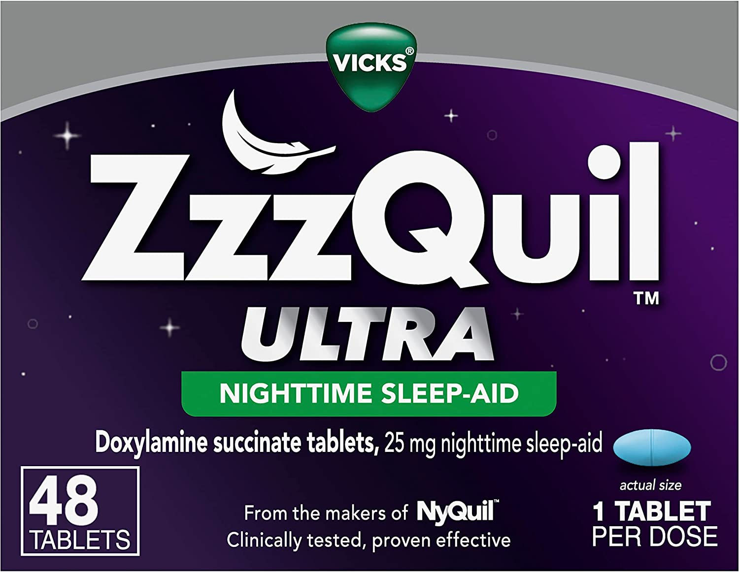 지퀼 울트라 48정, ZzzQuil ULTRA, Nighttime Sleep Aid Liquid, 25 mg Doxylamine Succinat