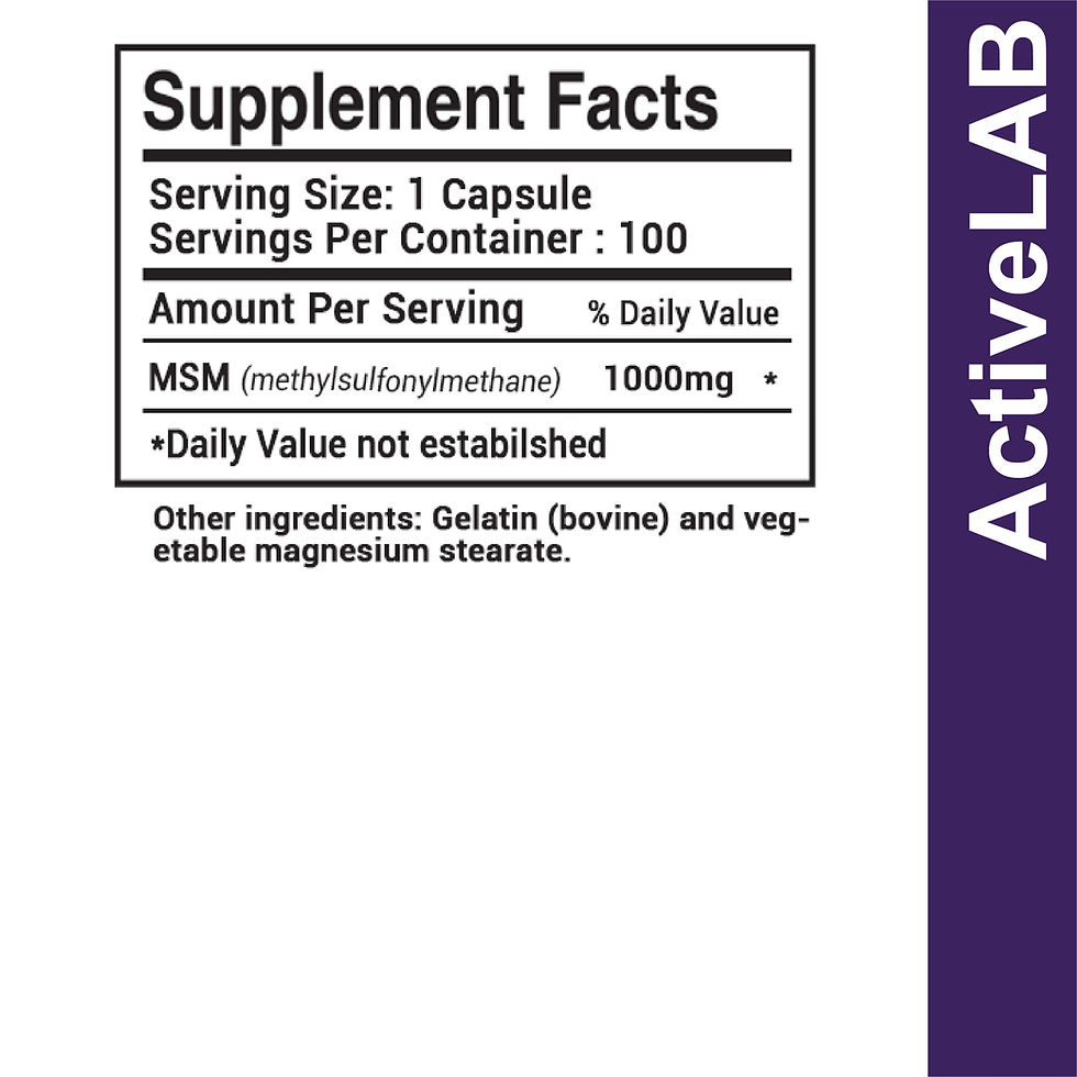 섬네일: MSM (methylsulfonylmethane) 1000mg