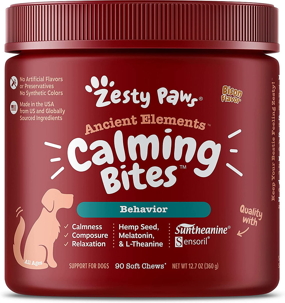섬네일: 제스티 강아지용 진정 스낵 - Zesty Paws Calming Chews for Dogs - Composure & Relaxation for