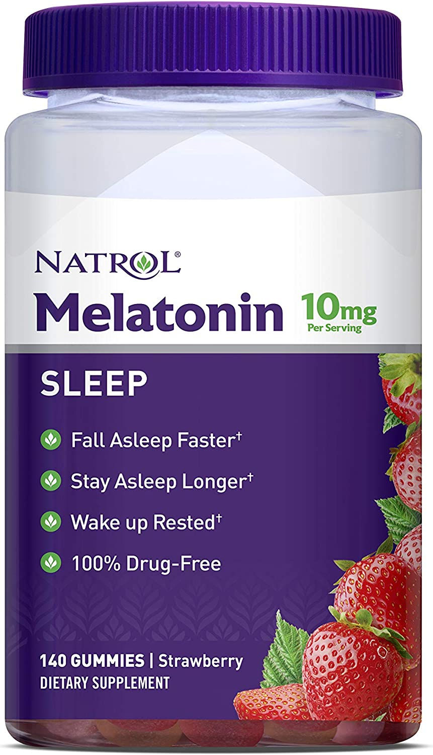 섬네일: 나트롤 멜라토닌 젤리 10mg 140개 - Natrol Melatonin Sleep Aid Gummy, Fall Asleep Faster, S