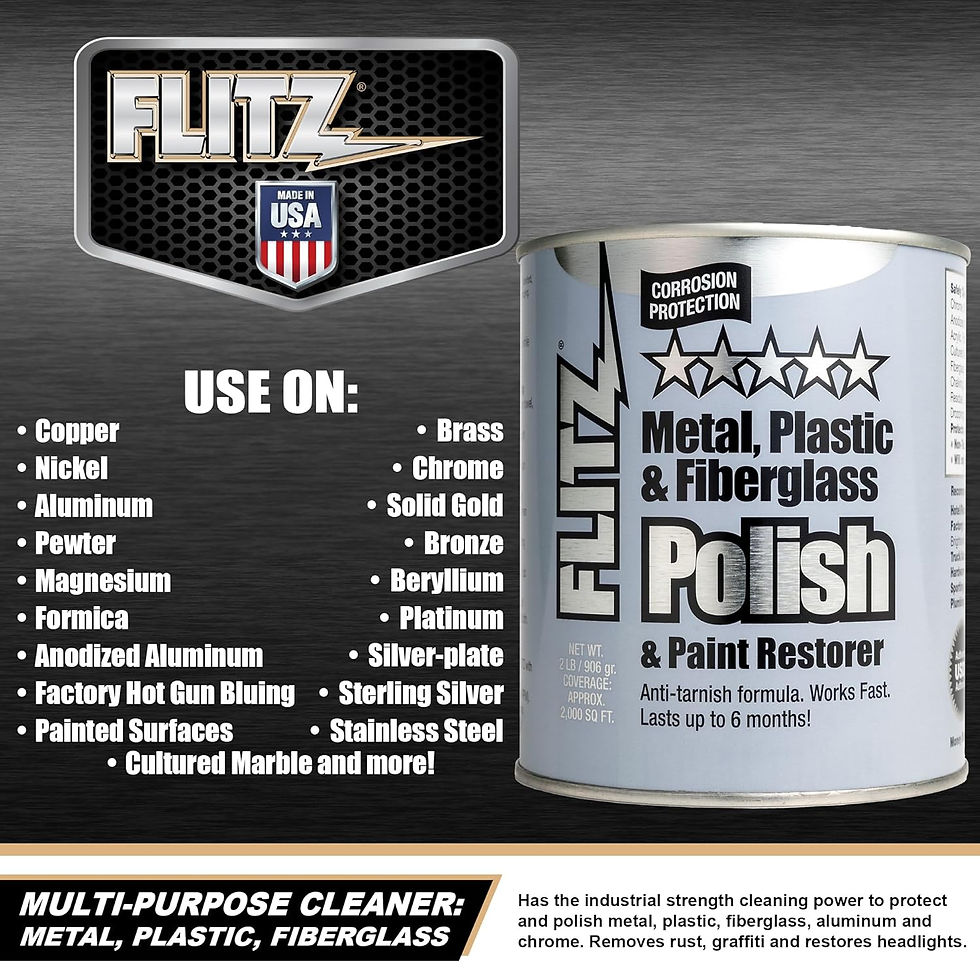 섬네일: FLITZ Metal Polish Paste - 2lb 대용량 미국산 금속 광택제 (크롬, 스테인리스 스틸, 알루미늄용, 비연마성)