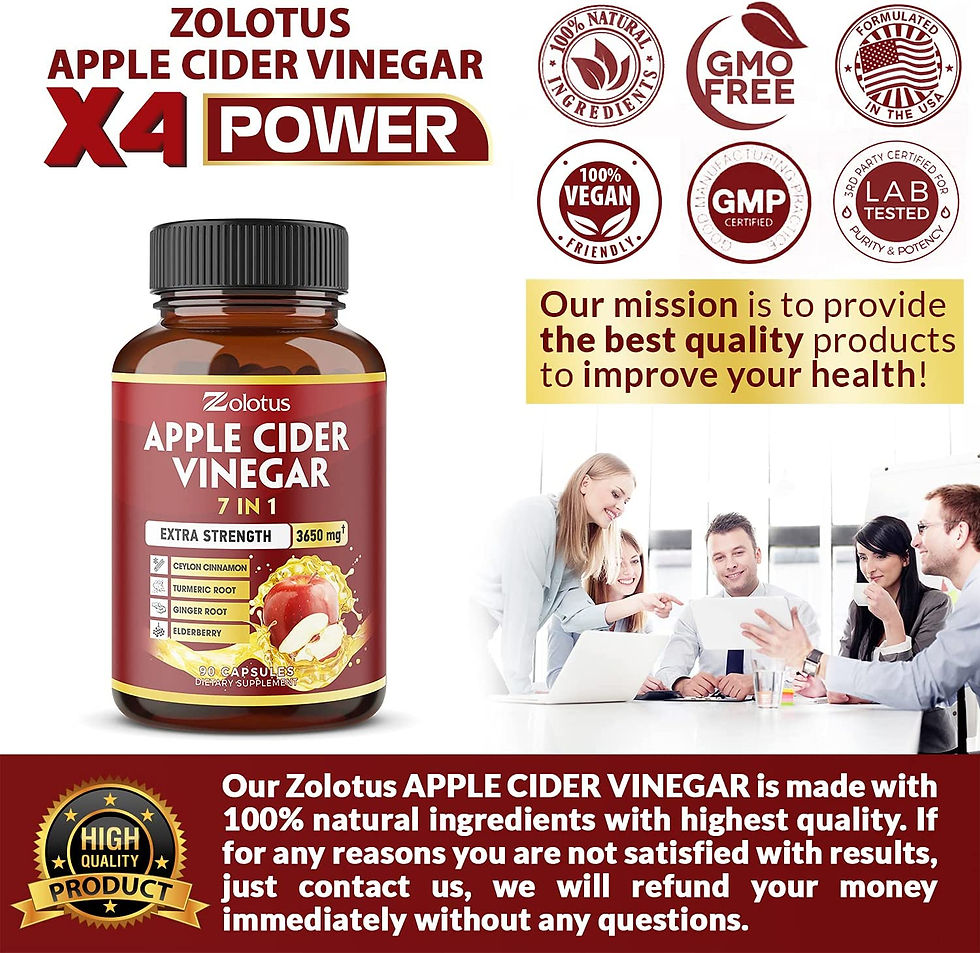 섬네일: 7가지 성분 애플 사이다 비니거 캡슐 - 7 in 1 Apple Cider Vinegar Capsules, Equivalent to 3650mg