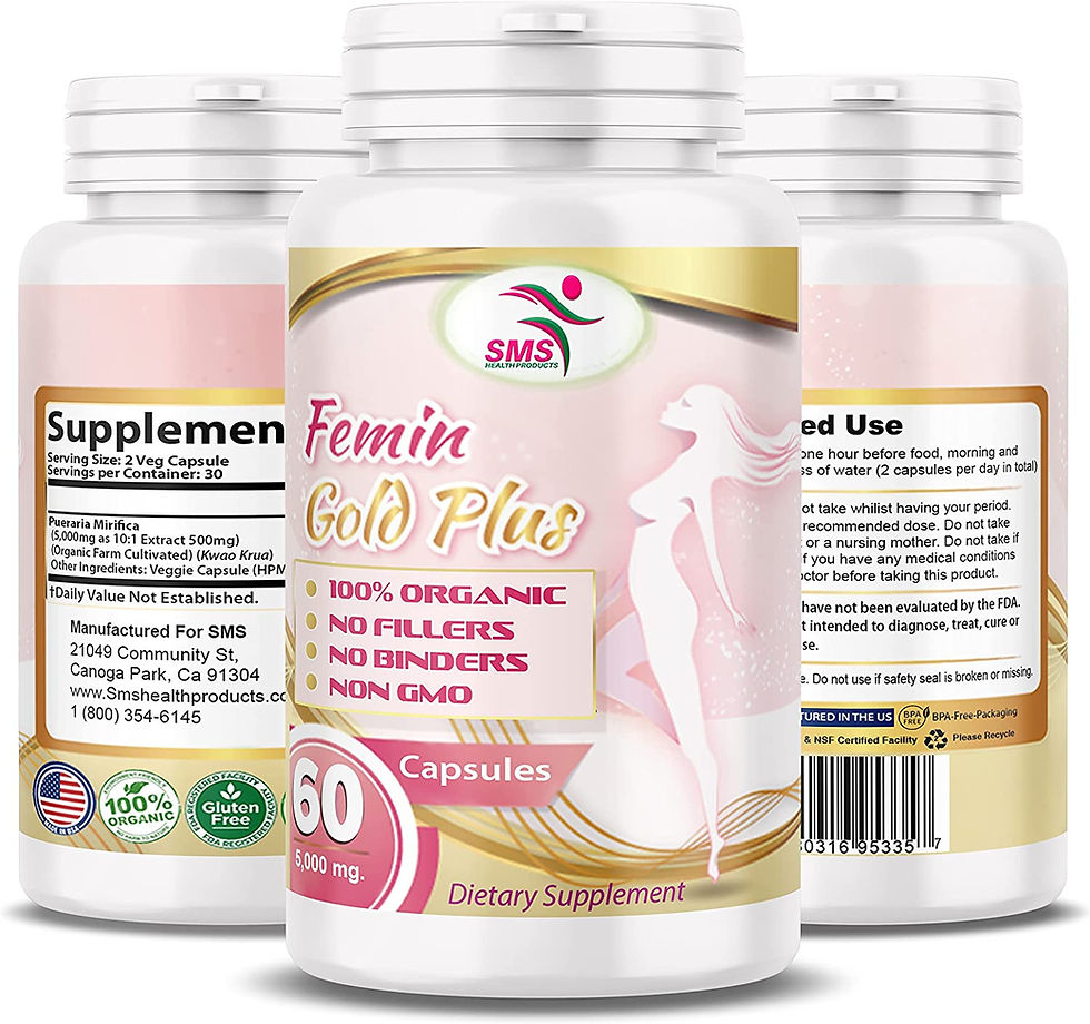 섬네일: SMS Gold 미리피카 3병 Pueraria Mirifica Daily 3000mg Natural Organic Capsules - for 