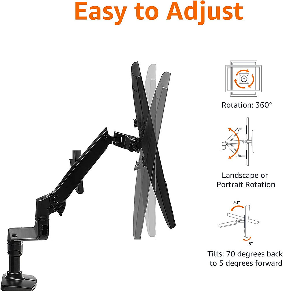섬네일: 아마존 베이직 듀얼 모니터 암 - Amazon Basics Dual Monitor Stand, Li
