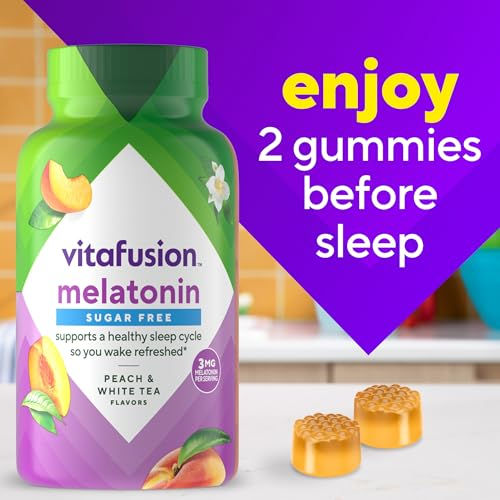 섬네일: Vitafusion Vitafusion Melatonin Gummies Sugar Free | 3mg Per 2 Gummies | 140 Cou