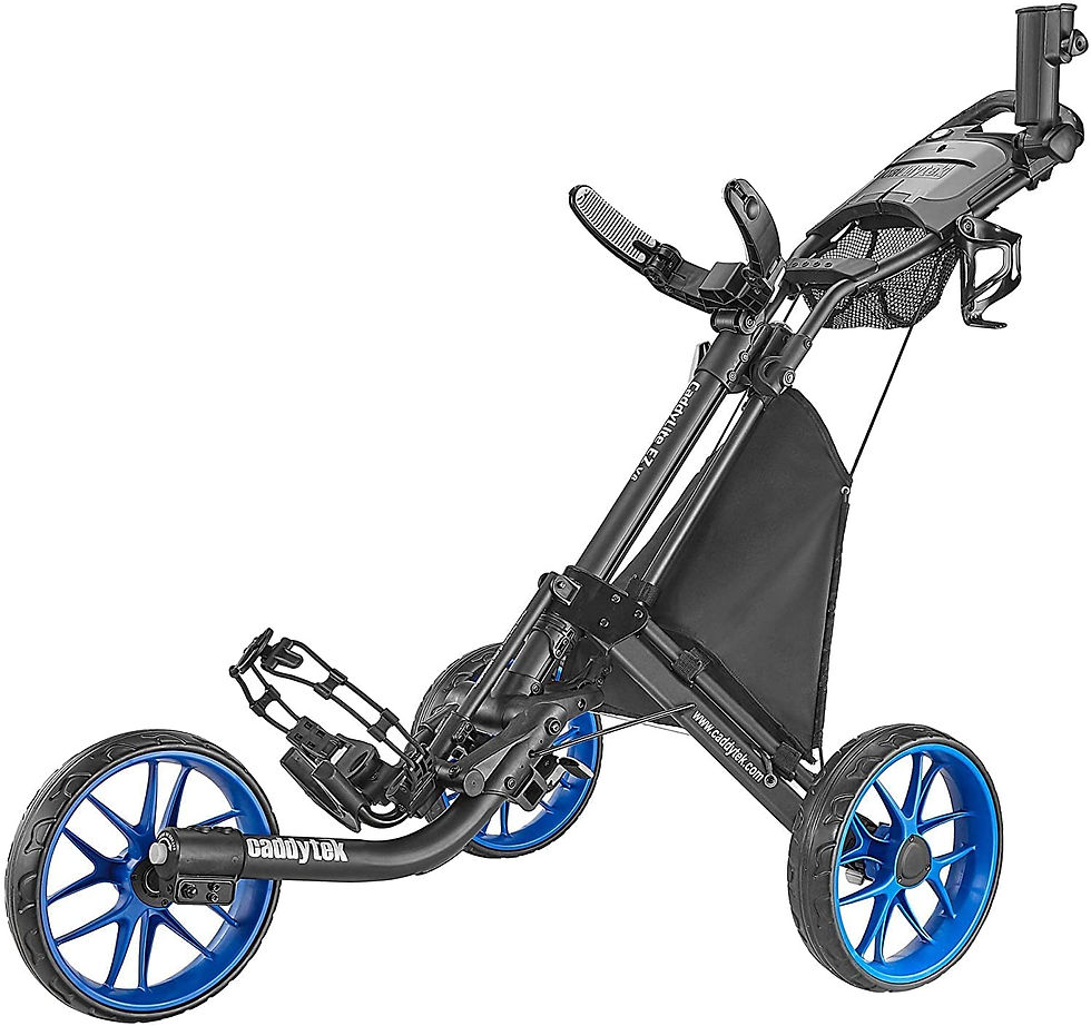 섬네일: 캐디텍 3 골프카트 CaddyTek 3 Wheel Golf Push Cart - Foldable Collapsible