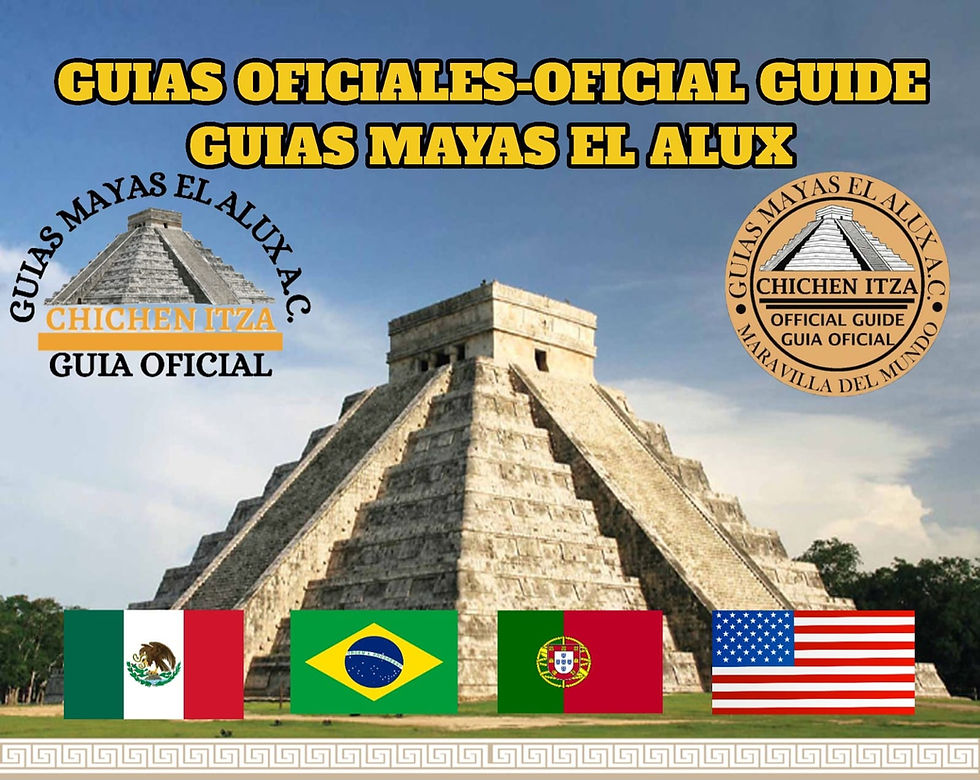 Wide angle view of the iconic pyramid El Castillo at Chichen Itza