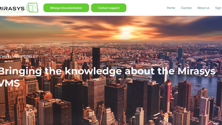 New courses on the Mirasys Training platform  