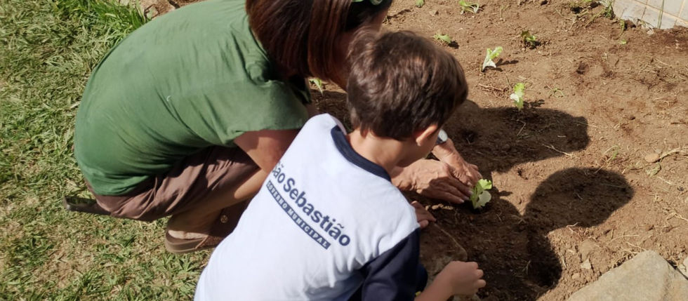 Prefeitura promove ação do projeto ‘Horta para Todos’ com participação de cerca de 140 alunos