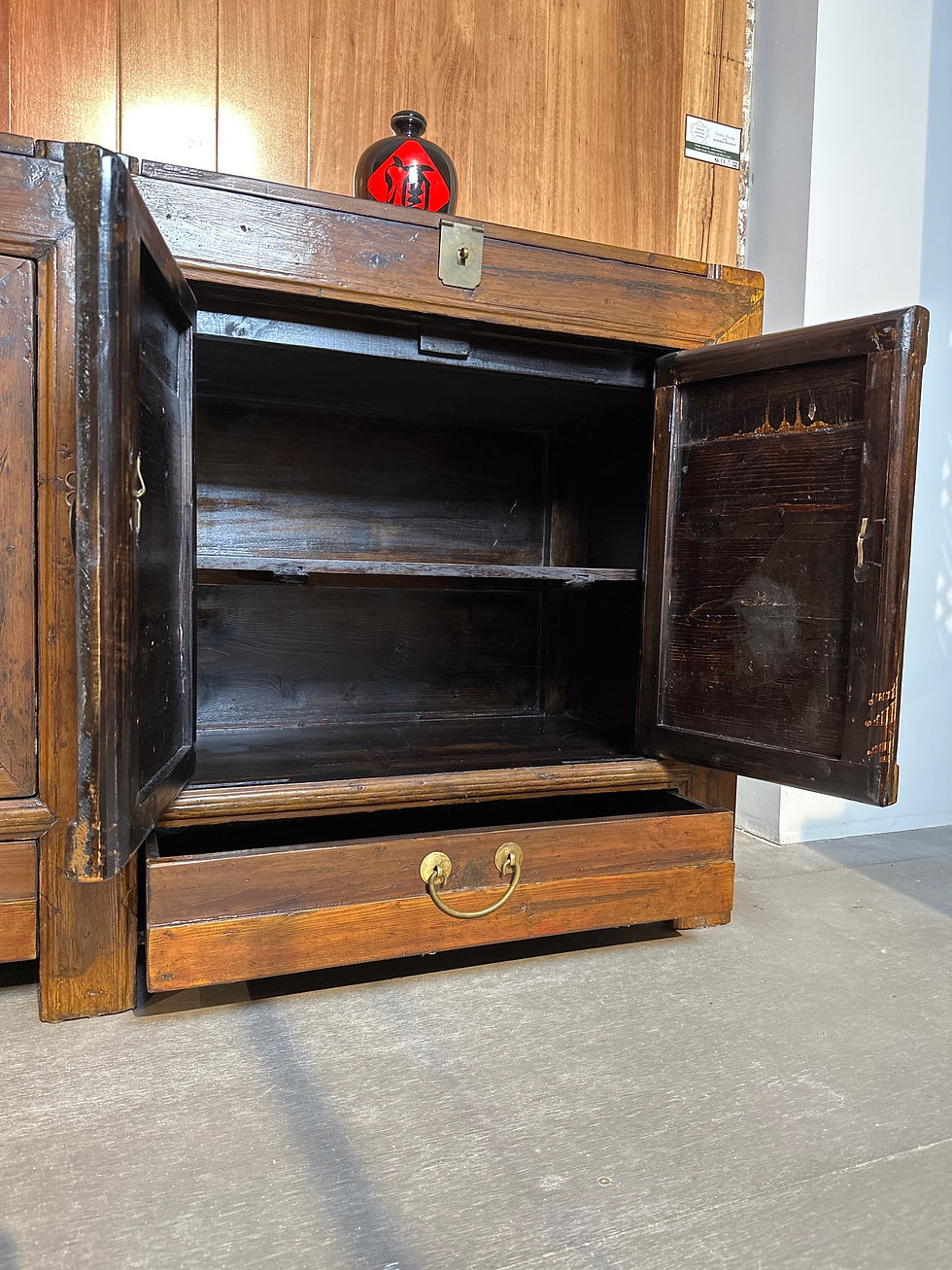 Thumbnail: 19th Century Elm Wood Sideboard