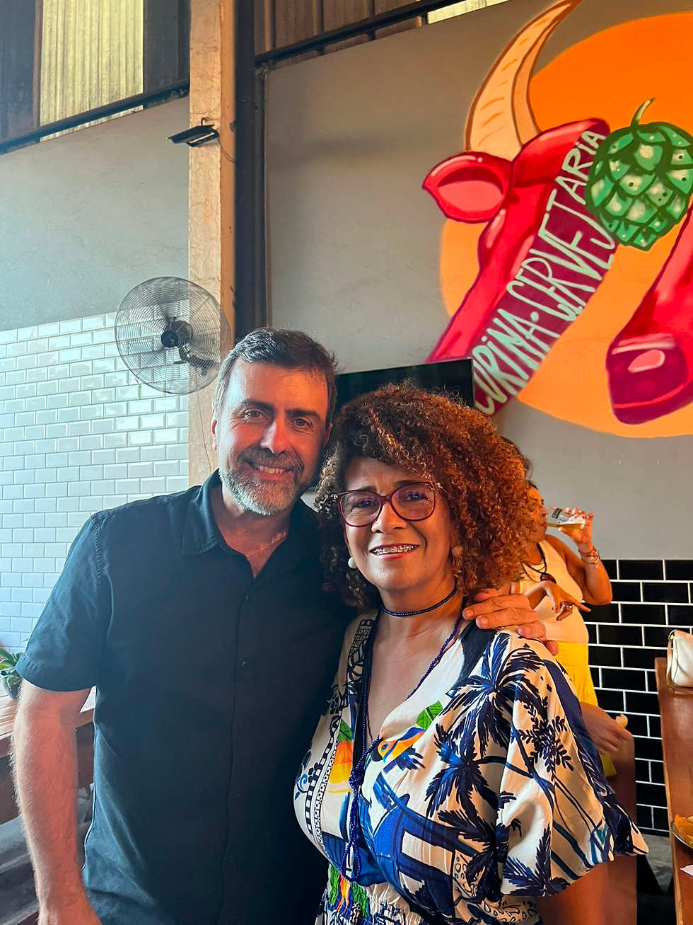 Edna Sampaio e Marcelo Freixo