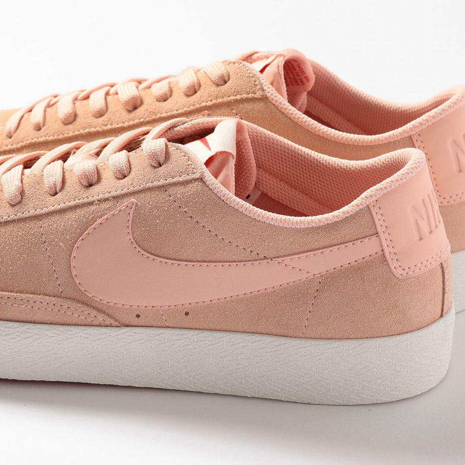 nike blazer low pink suede