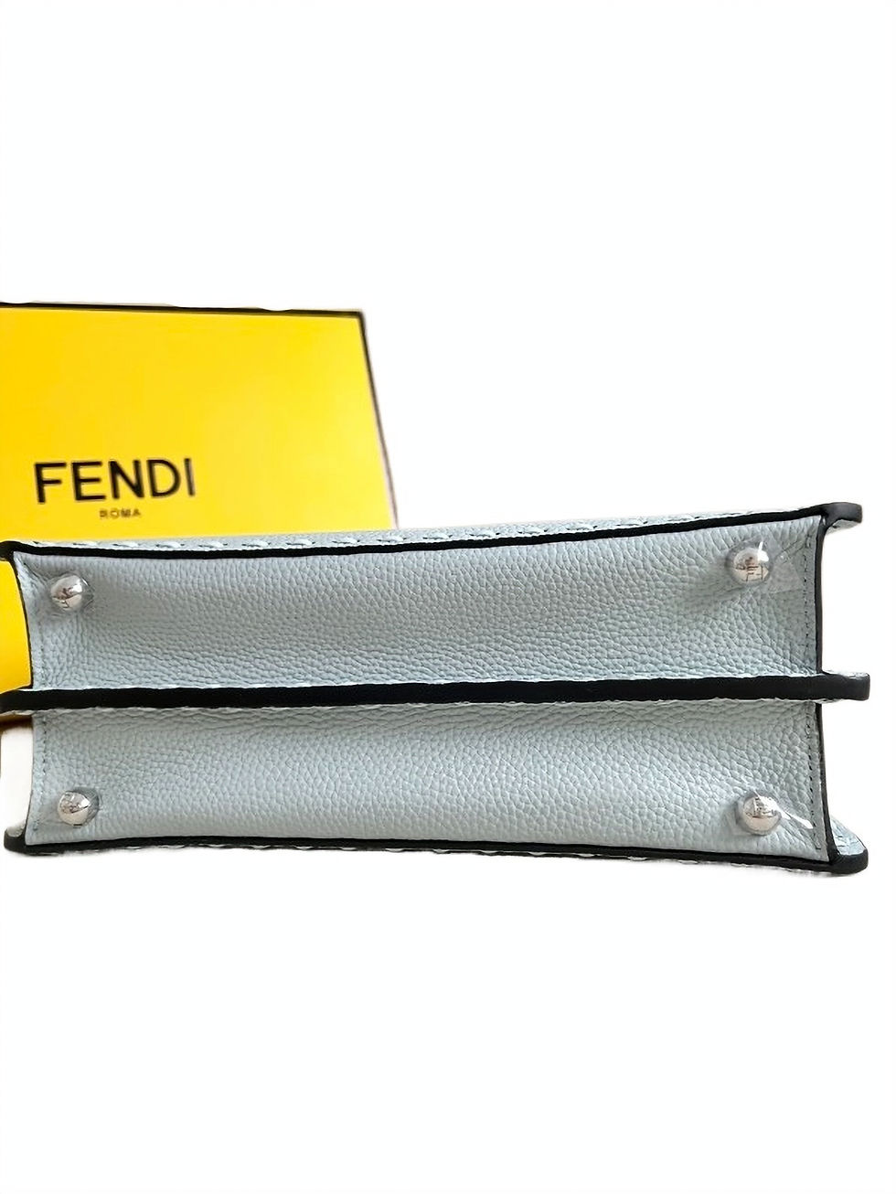 Thumbnail: Fendi Peekaboo ISeeU Medium – Light Blue Selleria Leather