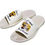 Thumbnail: GUCCI Leather SLIDE SANDAL WHITE WITH TIGER WOMENS 1K969E 3F7U F0089