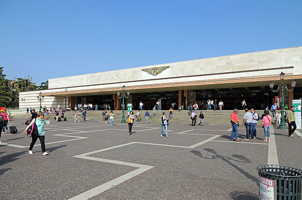 The outside of the train station
