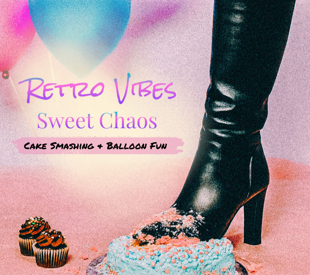 Retro Vibes & Sweet Chaos: Thigh-High Boots, Cake Smashing & Playful Feet Fun