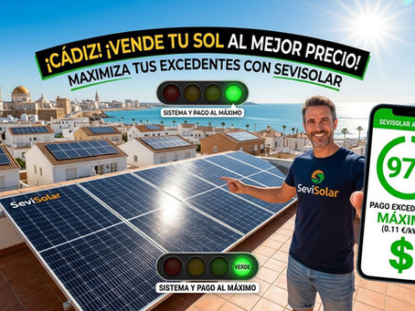 ¿Qué compañía paga mejor los excedentes de placas solares en Sevilla, Cádiz, Huelva y Badajoz?