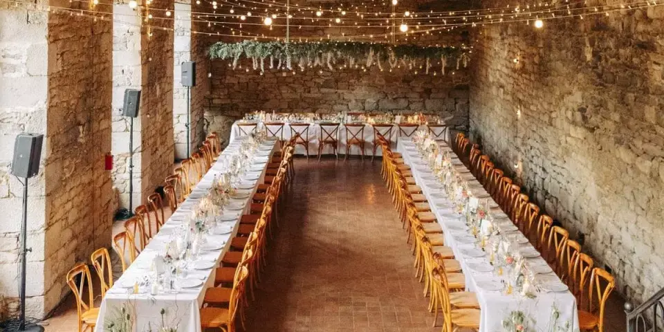 salle réception mariage drone