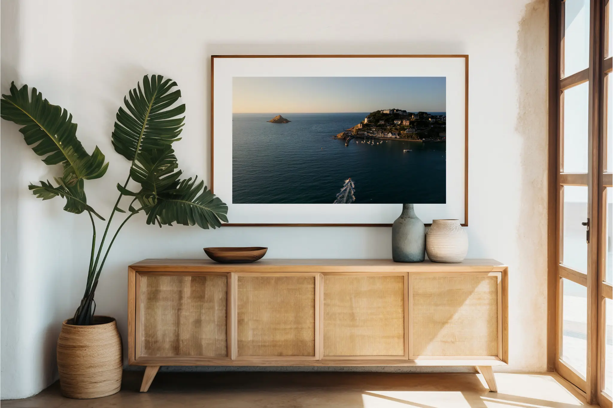 décoration murale d'une photo drone en bretagne