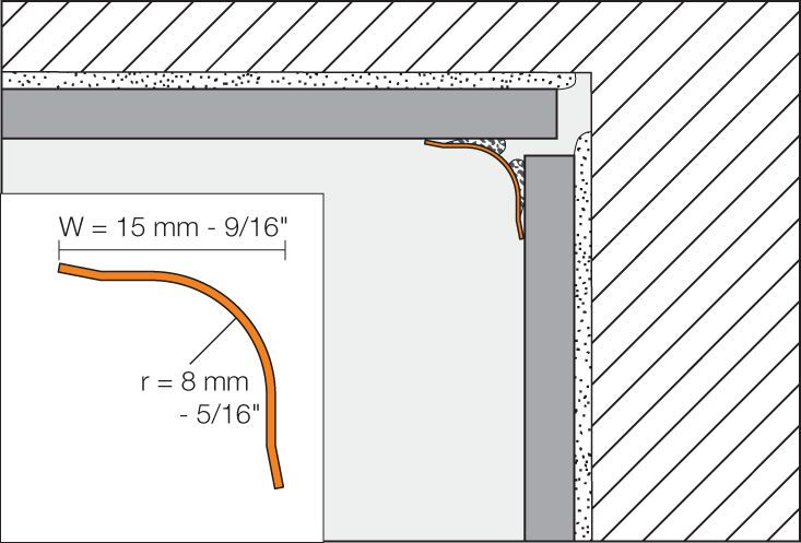 Schluter-ECK-KHK Profile Diagram