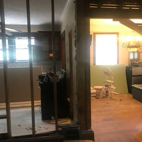 Taking down the adjacent, kitchen, dining room and living room walls, helped to achieve an open concept to modernize this 1930's home.