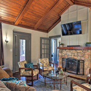 Texture wall above fireplace, to give a more texture look, against the mahogany ceiling beans.